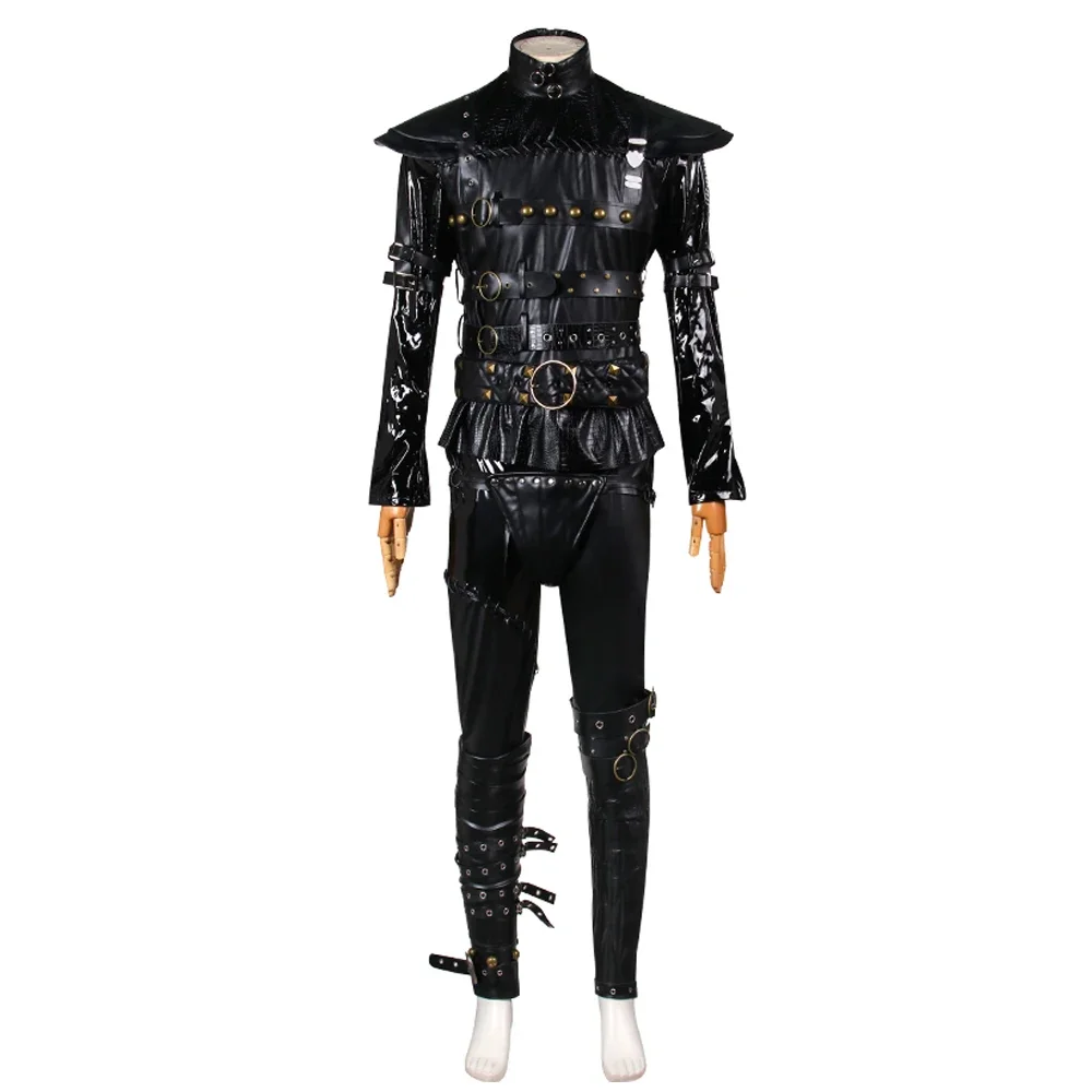 Edward Scissorhands Cosplay Costume Custom Made Full Set Halloween Performance Costume