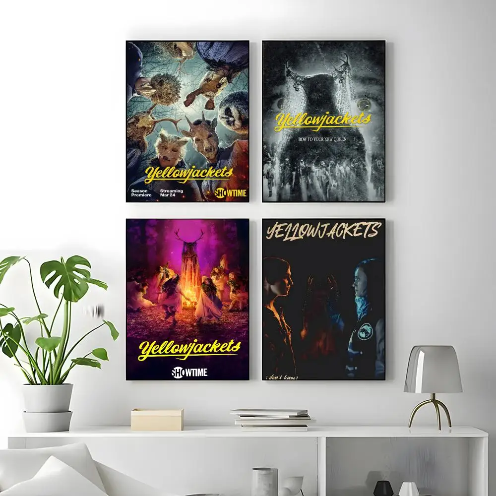 TV Series Yellowjackets Poster Self-adhesive Art Waterproof Paper Sticker Coffee House Bar Room Wall Decor