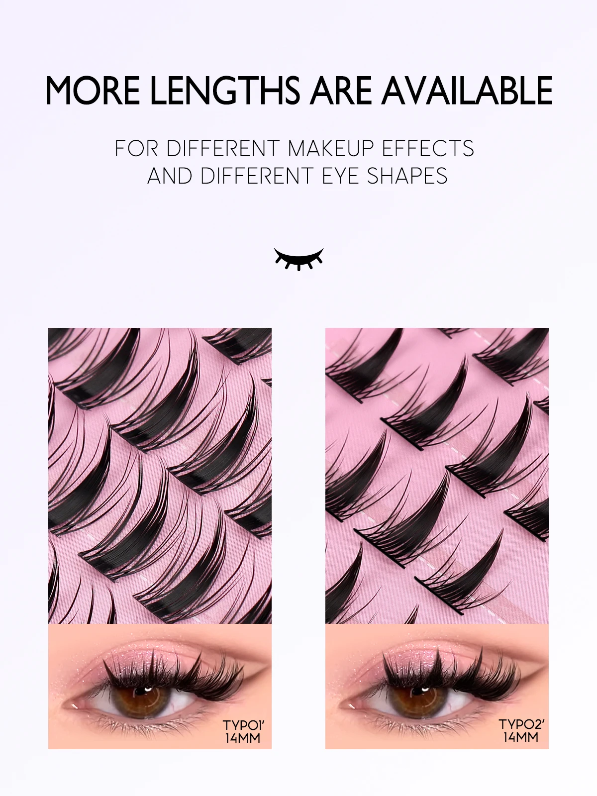 Manga Lashes Kit Natural Volume Cluster Eyelashes