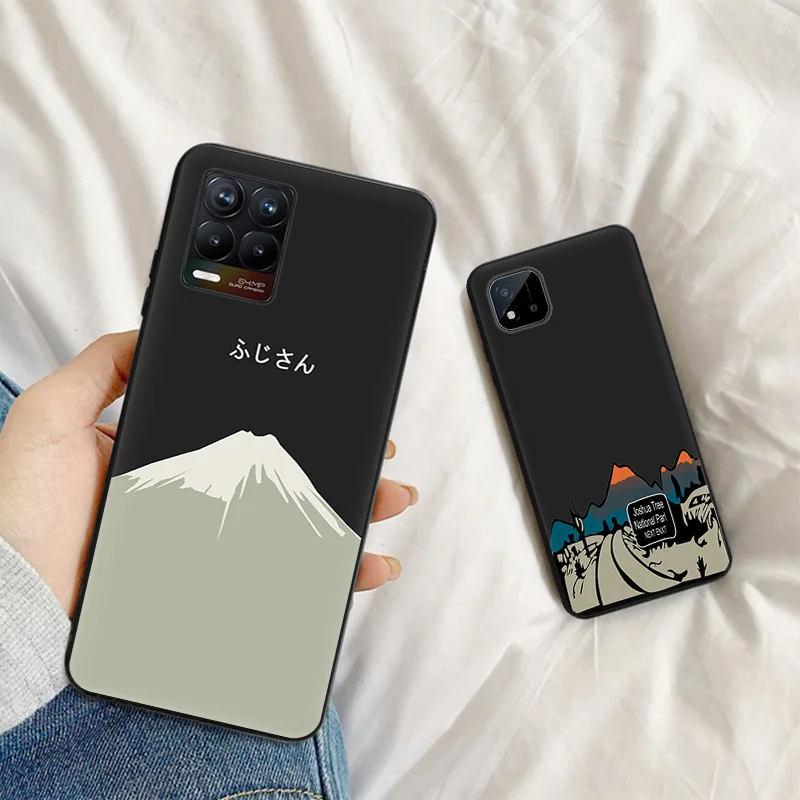 Soft Phone Cases For Pixel 8a 7a 6a 7 6 8 Snow Mountain Volcano dune Honor X8b X9b X7b 70 90 X6 X7 X8 A Magic5 Black Matte Cover