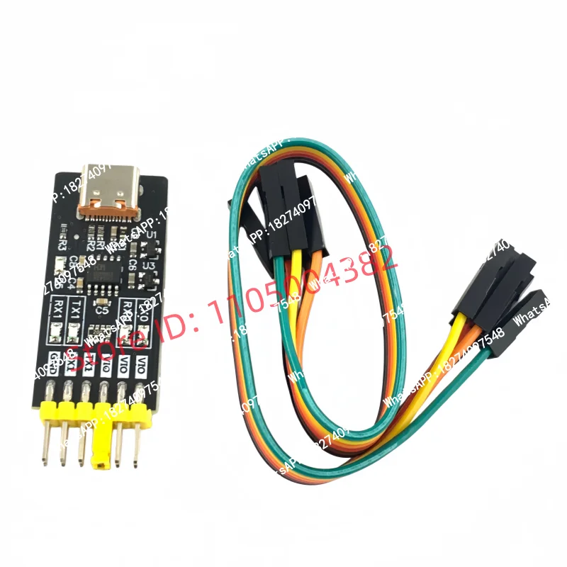 CH342K USB to 2-channel TTL serial port with USB Type-C interface, 3Mbps high-speed, 1.8V, 3.3V, 5V