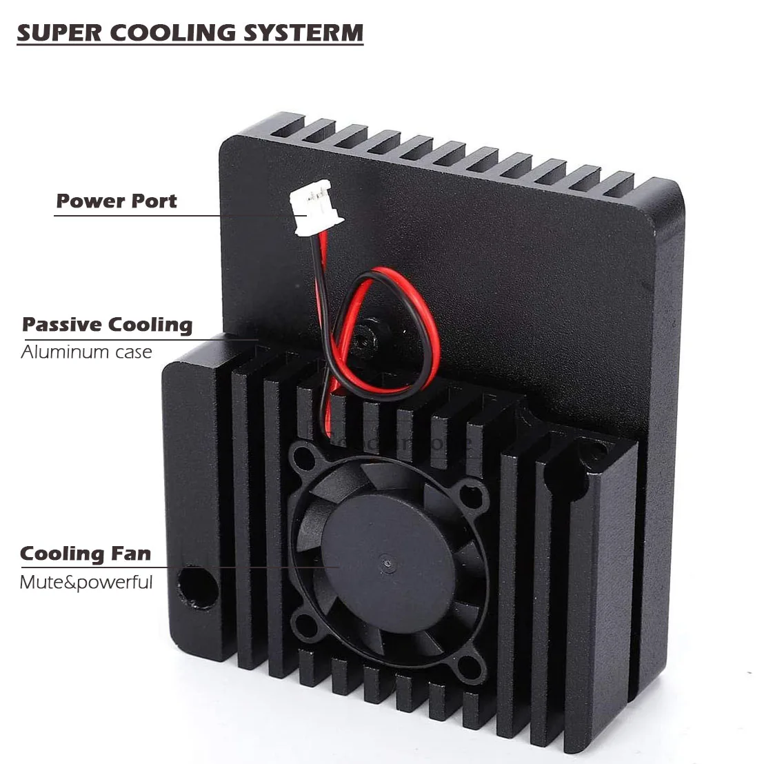 Passive Cooling Metal Case For NanoPi R2S, Aluminium Alloy Armor Case with Fan Heatsink Kit for NanoPi R2S