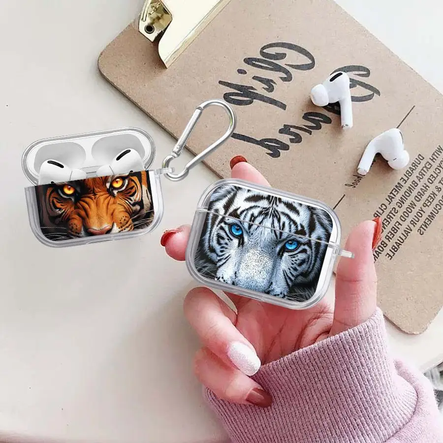 

Tiger Animals Clear Earphone Cases Cover Case For Airpods Pro3 4 Pro2 2 3 Pro 1