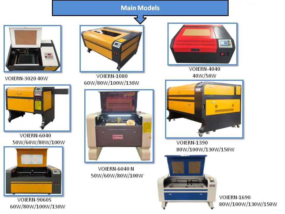 Easy use CNC Laser engraver cutter and Co2 Laser cutting machines manufacturer 9060 60/80/100W for Non-metal wood plywood