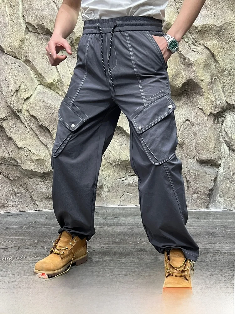 

Qui Dry уличные мужские повседневные брюки прямые спортивные модные осенний сезон легкая рабочая одежда водонепроницаемая