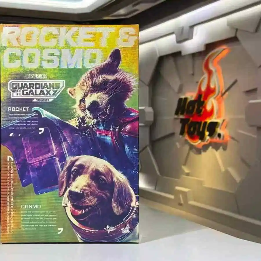 Em estoque genuíno HOTTOYS HT MMS708 MMS548 Galaxy Guardians 3 Rocket Raccoon Cosmo Action Figure Model Toys