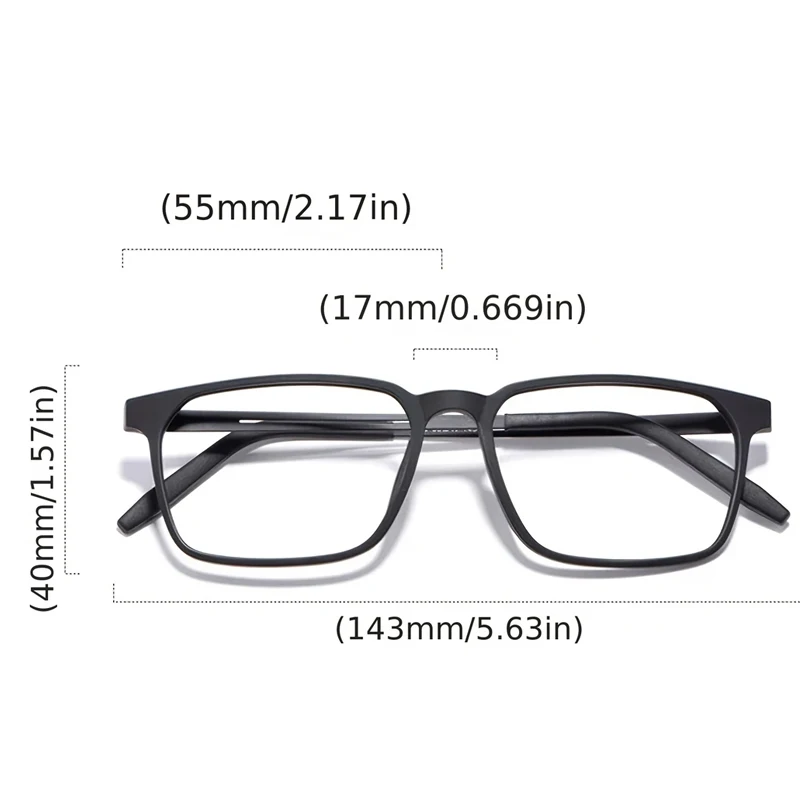 Reines Titan Multifokale progressive Lesebrille Männer Frauen Anti-Blaulicht-Business-Brille Vollformat Ultraleicht – Detail 3