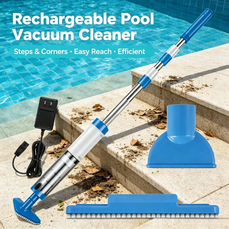 Hot Tub Spa Fish‑Tank Hand‑held Cleaner Cordless Rechargeable Vacuum Portable Swimming Pool Use