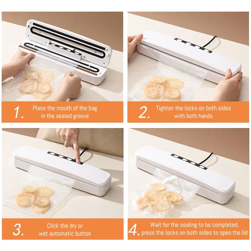 Beste Essen Elektrische Vakuum Versiegelung Maschine Automatische Lebensmittel Vakuum mit 10 stücke Lebensmittel Schoner Taschen Haushalt Verpackung Maschine EU Stecker