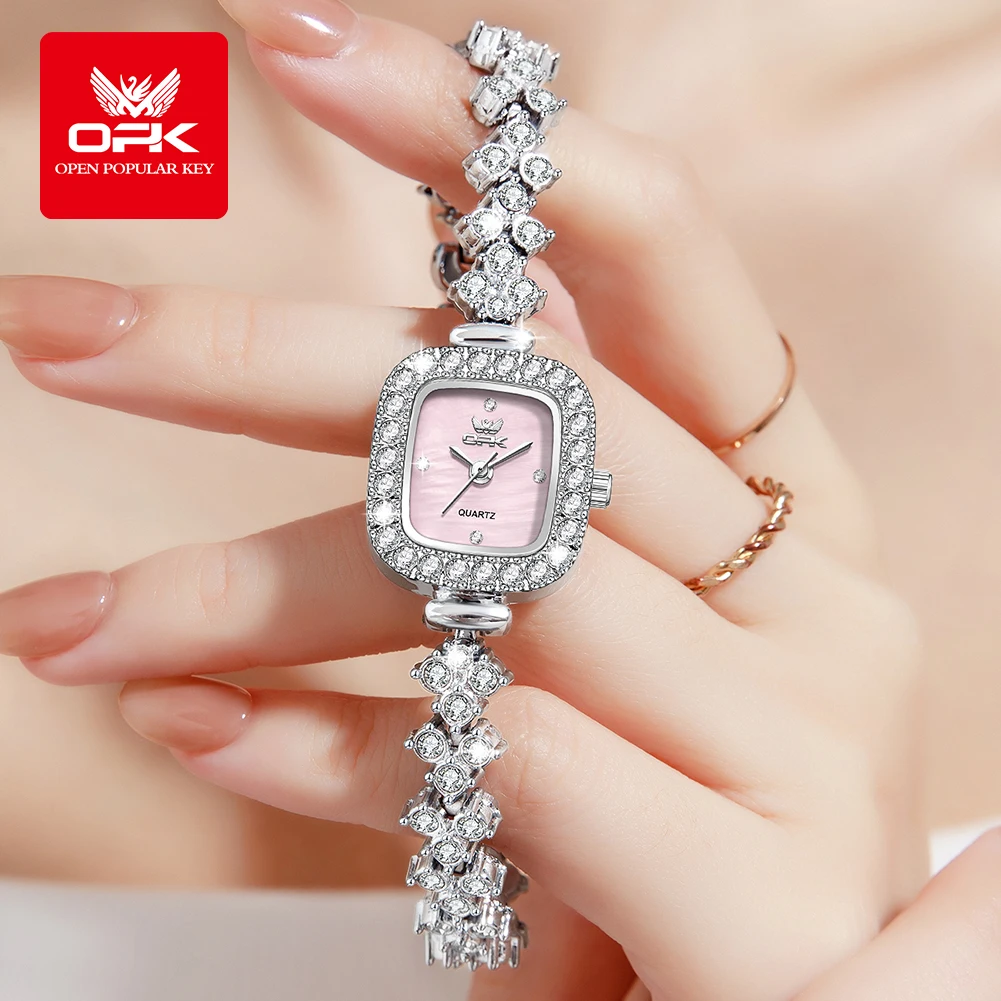 6058 OPK brand fashionable diamond inlaid women's watch cross-border foreign trade popular waterproof bracelet quartz watch