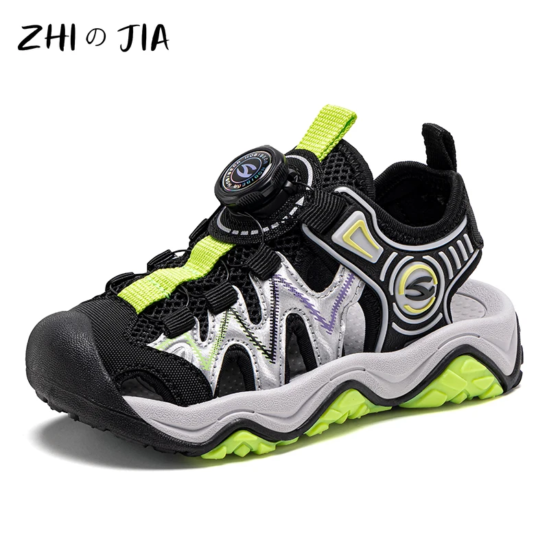 

Children's Summer Rotating Buckle Sandals Boys Summer Water Beach Breathable Quick Drying Shoes Outdoor Sports Leisure Sandals