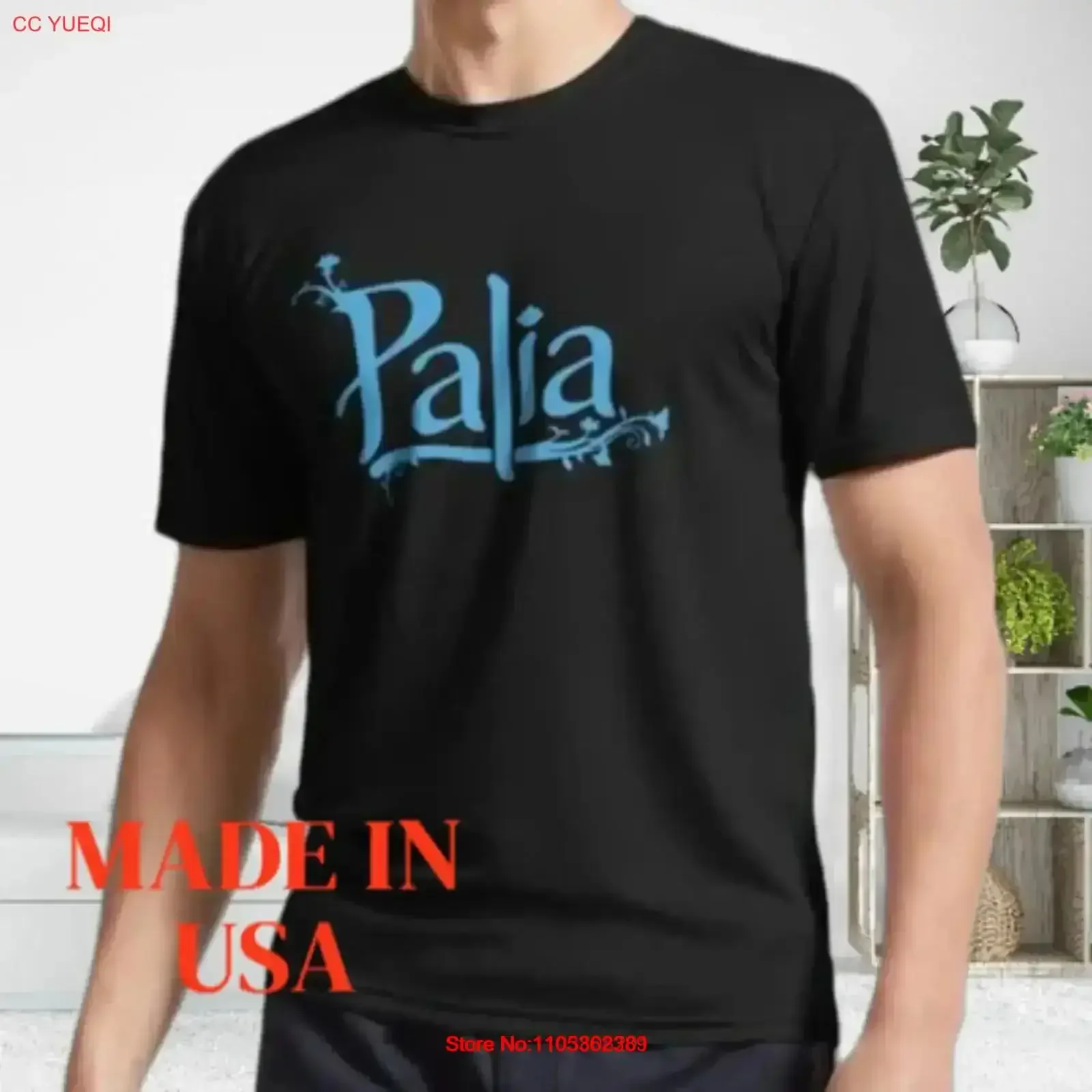 NUEVA Camiseta Palia Logo Active PREMIUM FUNNY TEE Talla USA S-XL, Estilo Vintage, Ligeramente Transpirable, Versátil, Cómoda para Hombre