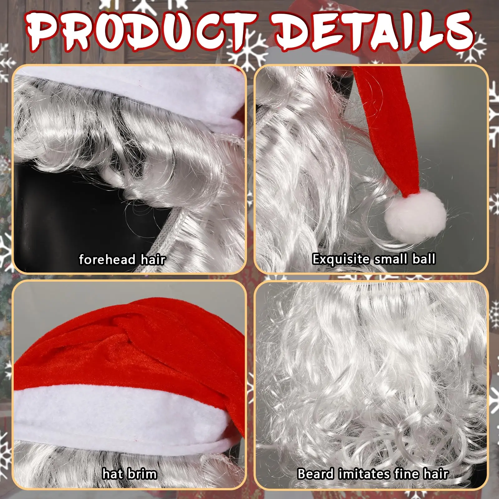 Santa Hüte Bart Set Erwachsene Santa Claus Weihnachten Hüte mit Bart Dress Up Weihnachten Party Cosplay Kostüm Zubehör Für Erwachsene