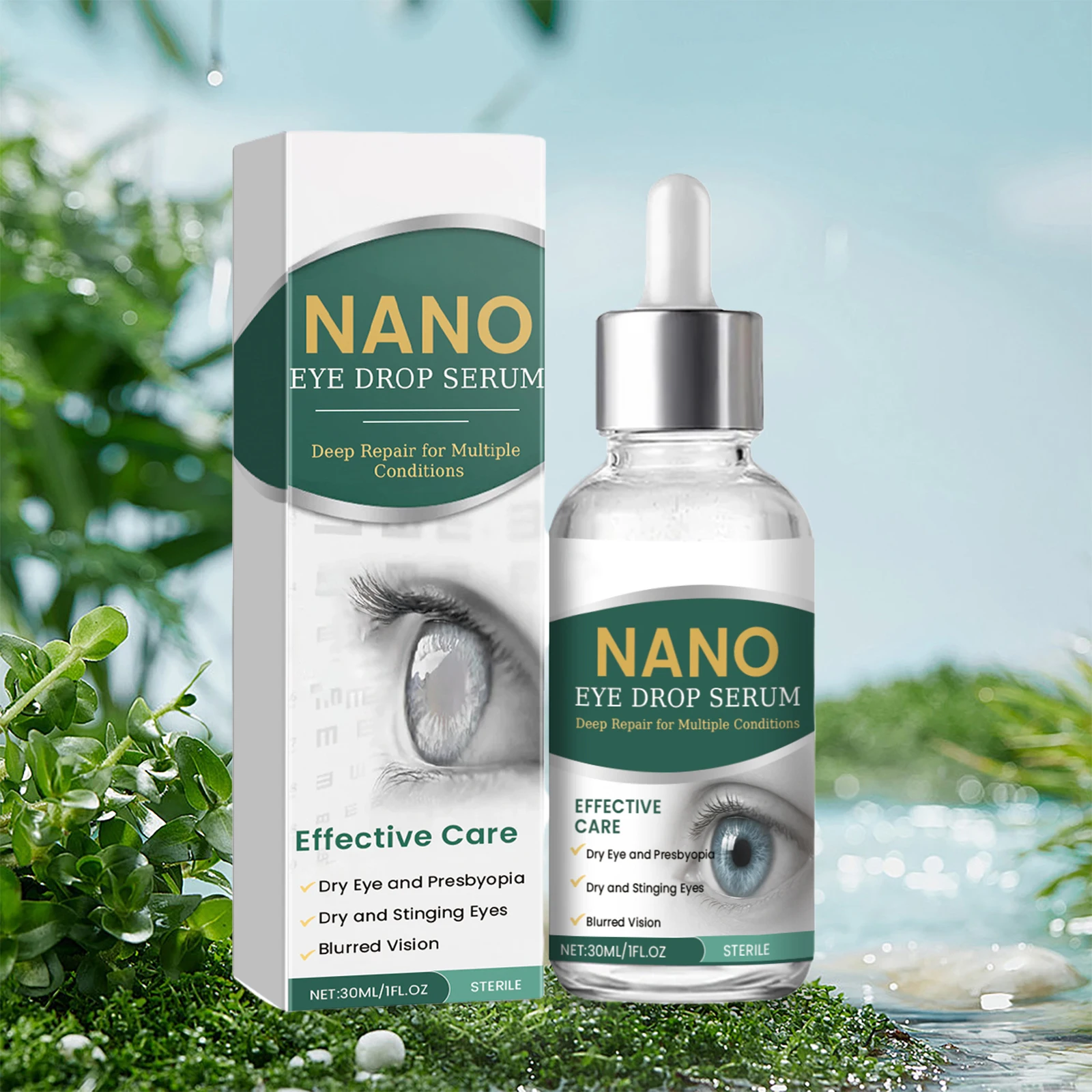 Nano Eye Drops Serum 30ml Eye Drops Relieve Eyes Fatigue Natural Nano Lubricant Eye Drops