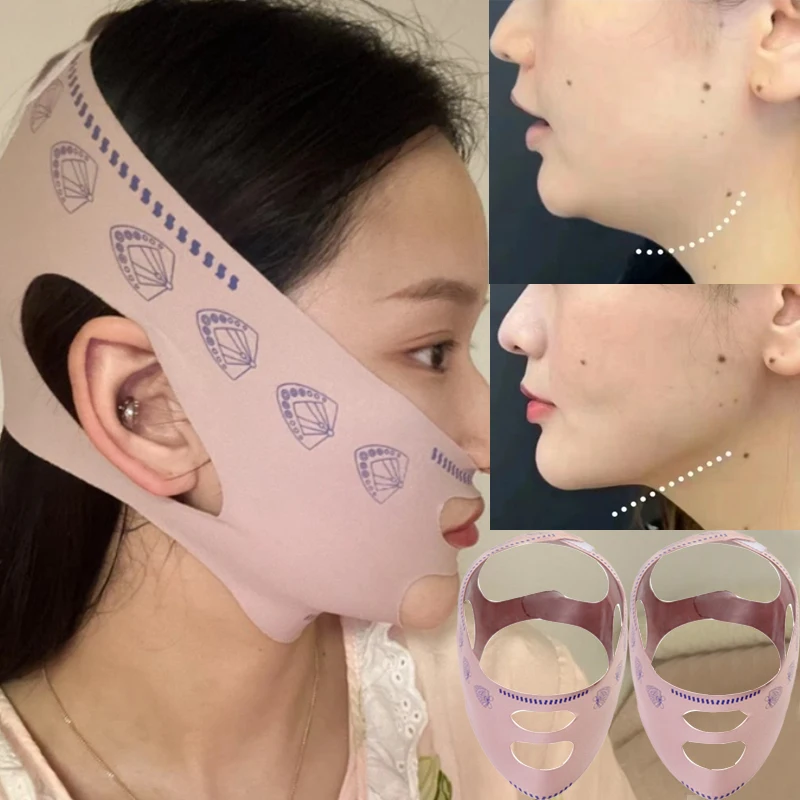 Reusable Face Slimming Bandage Face Lifting Belt Double Chin V Line Face Shaping Cheek Strap Facial Massage Belt Skin Care Tools