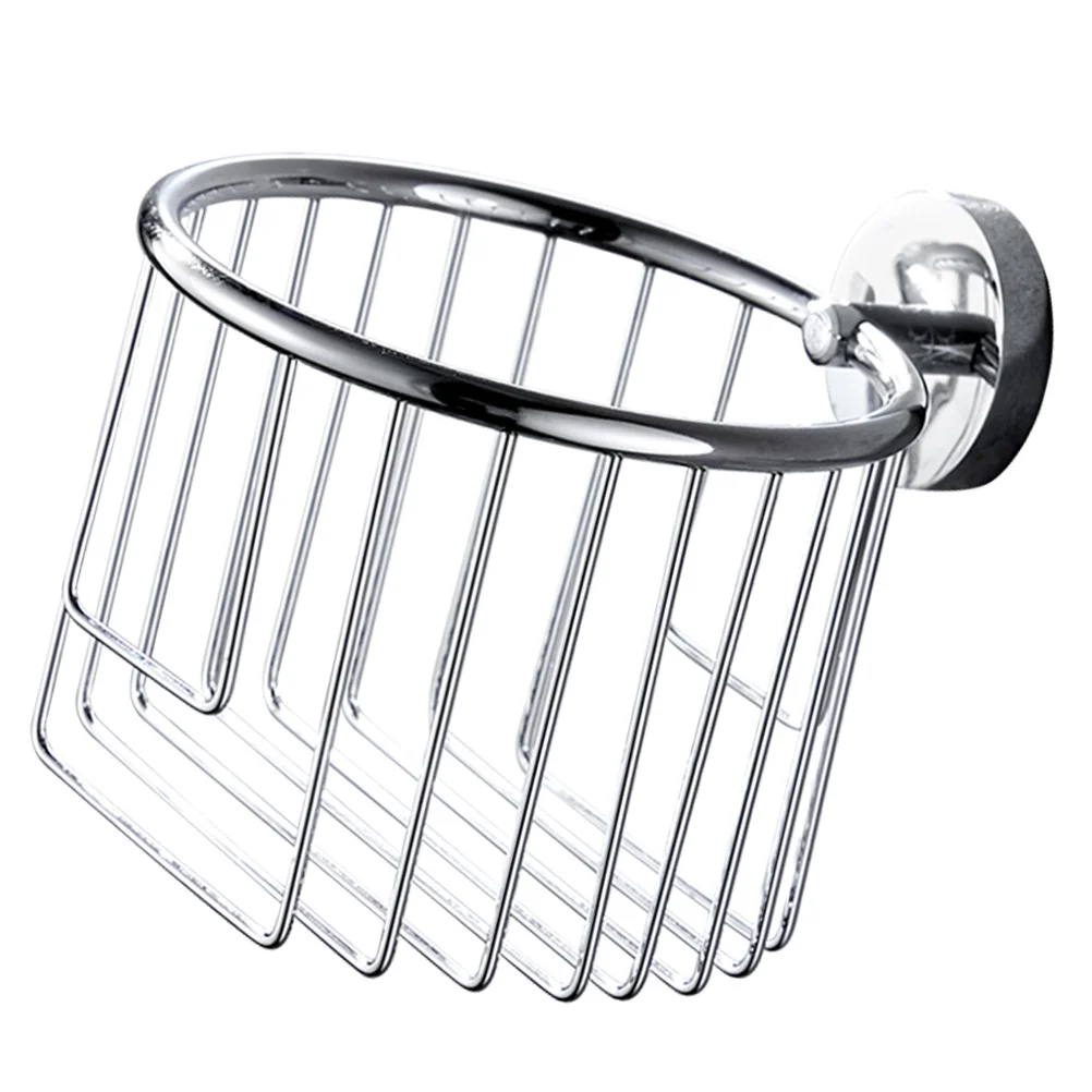 1Pcs Roll Paper Rack Silver Wall Mounted Tissue Holder Bathroom Paper Shelf Organizer Modern Decorative Toilet Supplies