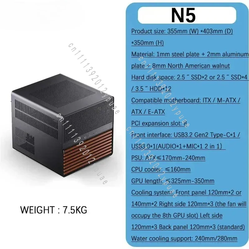 JONSBO N5 N4 N3 N2 N1 Mini NAS ITX Chassis Aluminum Steel Plate 130mm CPU Cooler 2×100×25mm Fans