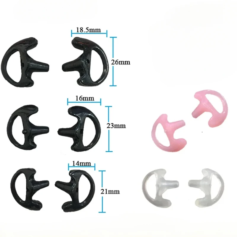 3-Pair Ear Mold Earbud Replacement Soft Silicone Earmould Earplug S/M/L Size for Walkie Talkie Radio Acoustic Earpieces Headsets