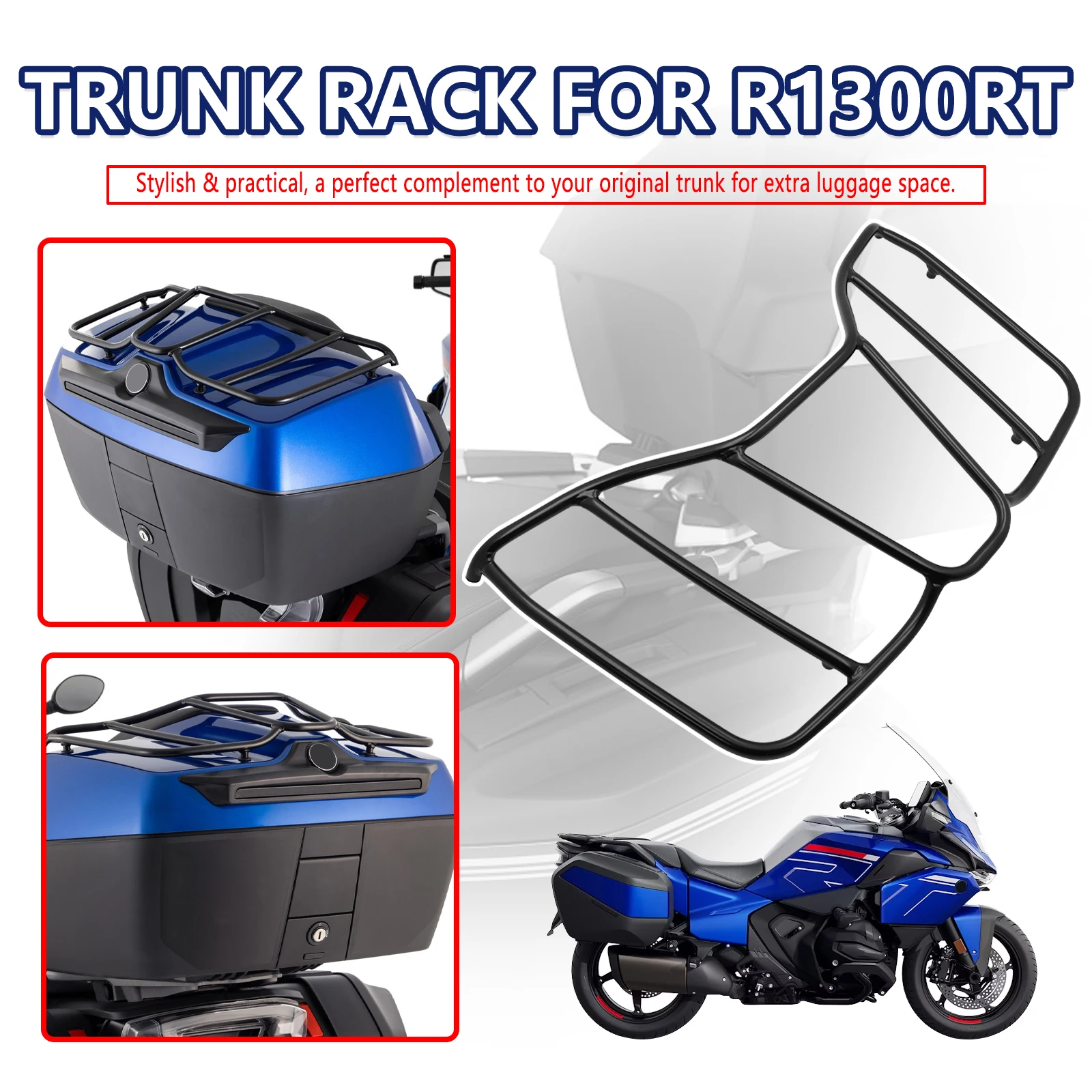 

For BMW R1300RT r1300rt 2025 Motorcycle Accessories Trunk Rack Black Rear Luggage Carrier Fit R1300 RT