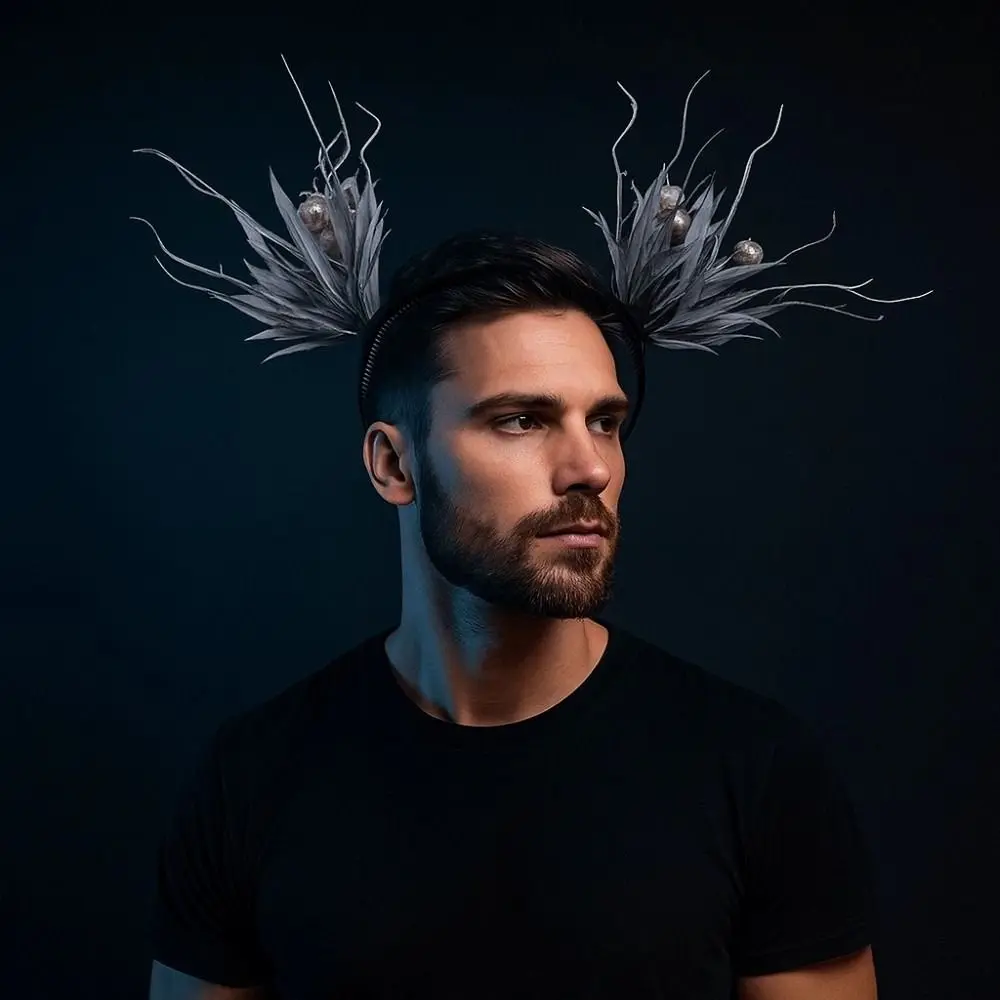 

Funny Halloween Hair Hoop Pearls Dark Butterfly Deer Antlers Branch Headband Mesh Ghost Hands Festival Hair Accessories