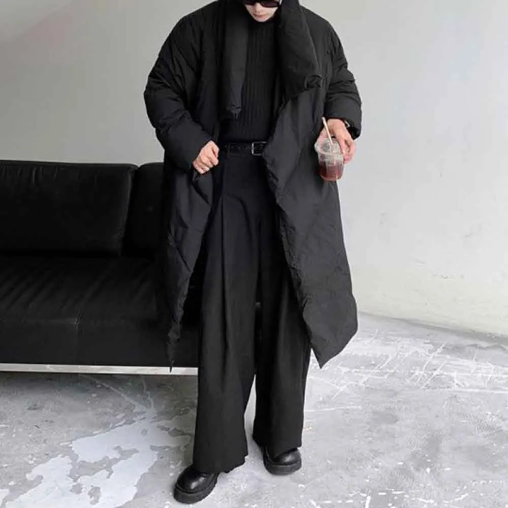 رجل طويل الشتاء القطن وسادة مبطنة عادي الظلام اليومية في الهواء الطلق بلون تنوعا الشباب العصرية ملابس للرجال 2025 جديد