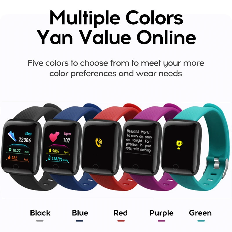 Woman Smart Watch Men Sport Wristband Fitness Monitoring Track Heart Rate Call Reminder Message Push Smartwatch Weather Children