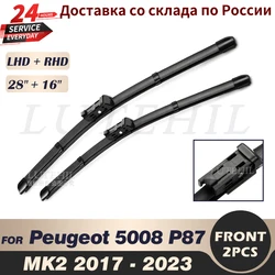 Wiper Front Wiper Blades For Peugeot 5008 P87 MK2 2017 - 2023 2018 2019 2020 2021 2022 Windshield Windscreen Front Window 28