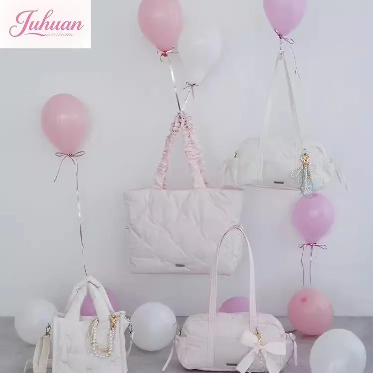 اليابانية 2025 الشتاء الحلو المطرزة القوس رقيق لينة الكتف المحمولة حقيبة ساعي عادية الحد الأدنى الرياح بوسطن حقيبة المرأة