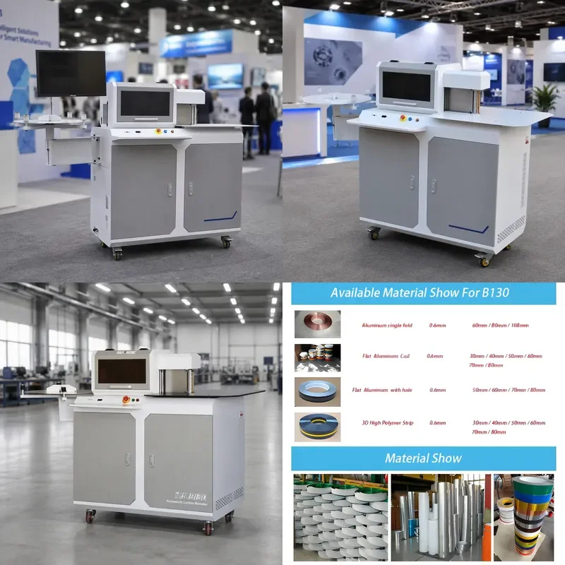 for Automatic Numerical Control 3D Bending Machine 0.6mm Flat Aluminum Plate 30-130mm Width 0.75KW Sign Making Workshop 1