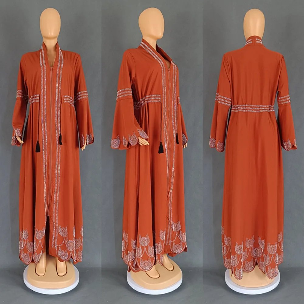 Abaya Dubai Kaftan Muslim Cardigan Open Abayas Dresses for Women Casual Kimono Robe Femme Caftan Turkish Islamic Clothes 2024