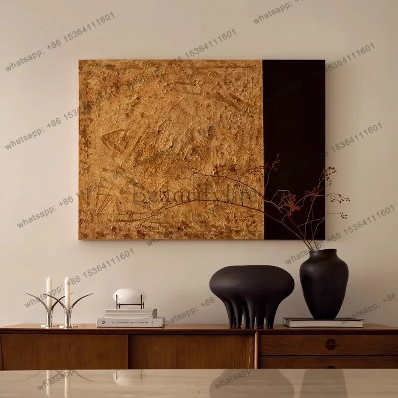 LJY French medieval retro style art hand-painted three-dimensional texture oil painting decorative painting