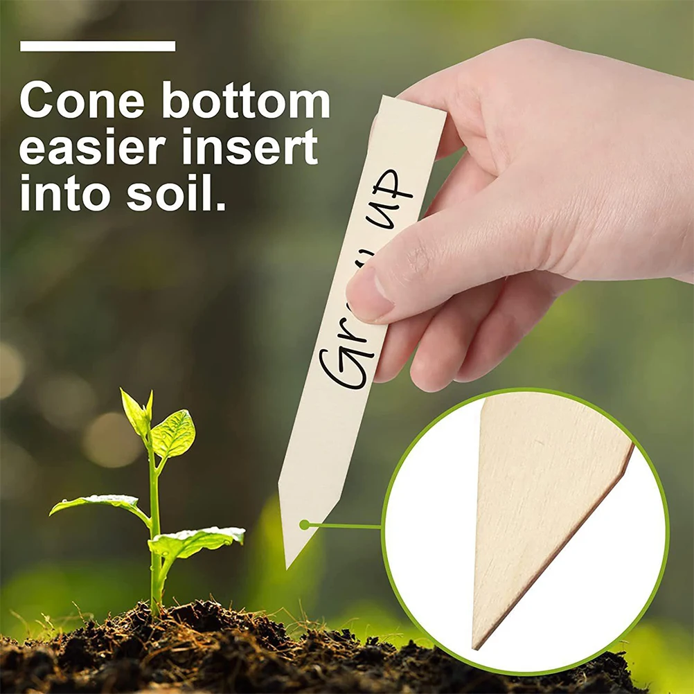 

30pcs Wooden Plant Labels Blank Garden Markers For Plants Flowers Succulents Outdoor Garden Decor Reusable Planting Tags