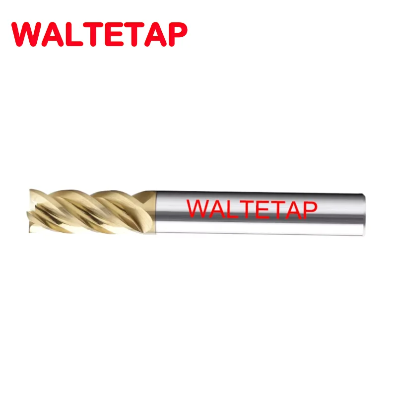 WALTETAP 1PCS Carbide Tungsten Steel 4 Flute End Mills Milling Cutter 1 2 3 4 5 6 7 10 12 14 16 18 20 mm For Titanium Alloy