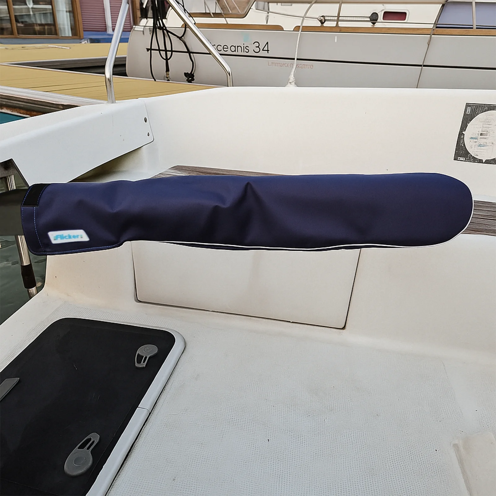 

Flicker Sailboat Tiller Cover Heavy Duty Waterproof UV Resistant with Reflective Strip Velcro Closure 3 Sizes 4 Colors