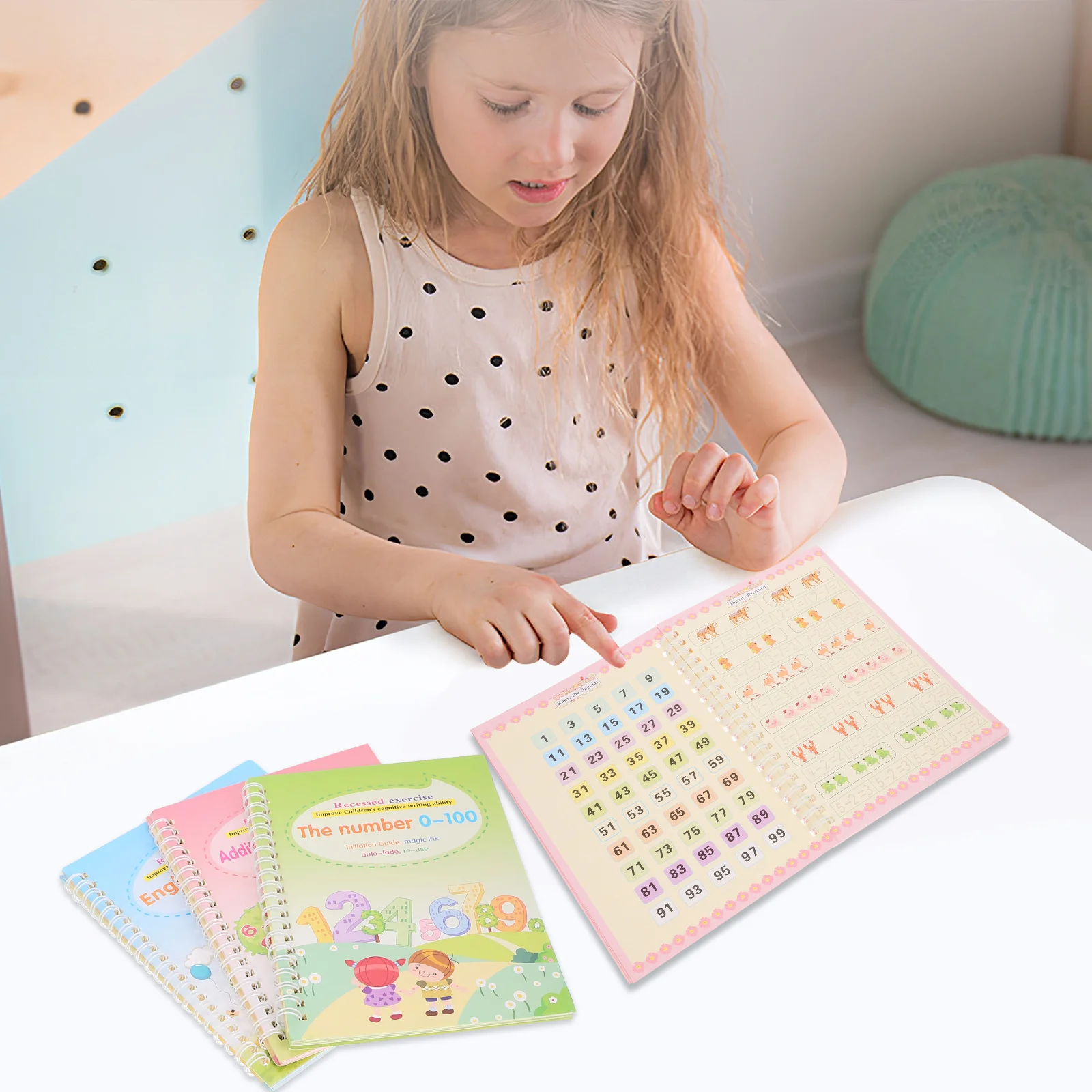 1Set Handwriting Practice for Grooved Writing Book Fluency Training Copybook Writing Practice Book Preschool