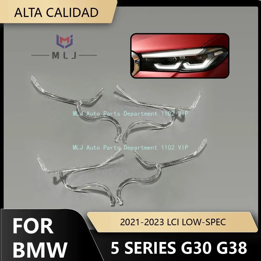 

Для BMW 5 серии G30 G38 2021 2022 2023 LCI (низкая версия) — световодная полоса DRL для фар, трубка Angel Eye, модуль DRL, автомобильные аксессуары