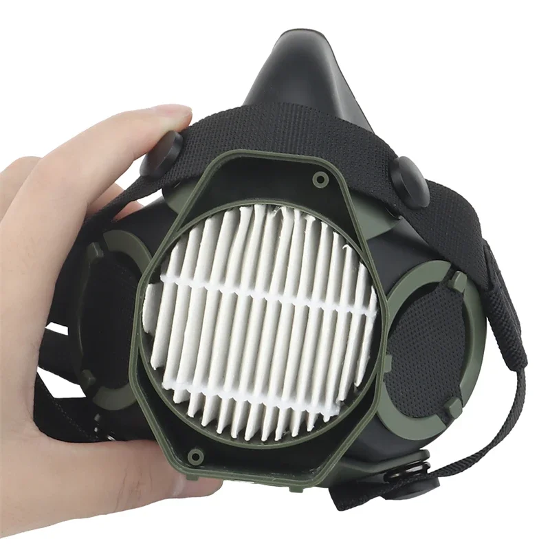 ZXYHFE Tactical Dust Half Face Mask Gas Filter Anti Industrial Construction Safety Paintball Special Respirator New Accessories