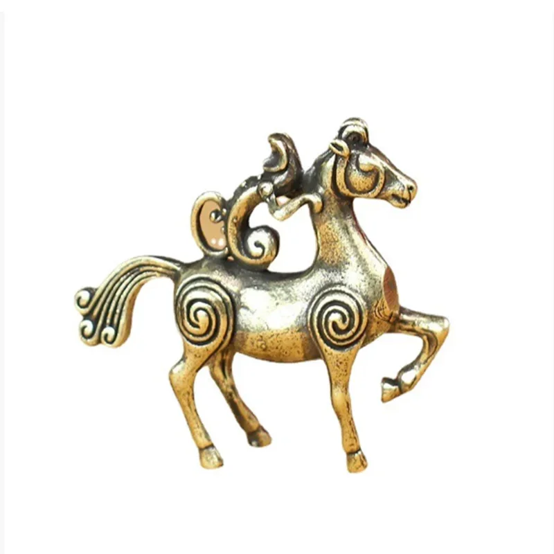 النحاس فنغ شوي الحصان التماثيل النحاس سطح المكتب الديكور محظوظ الحرف اليدوية زخرفة 2026 العتيقة برونزية زودياك الحيوان المنمنمات