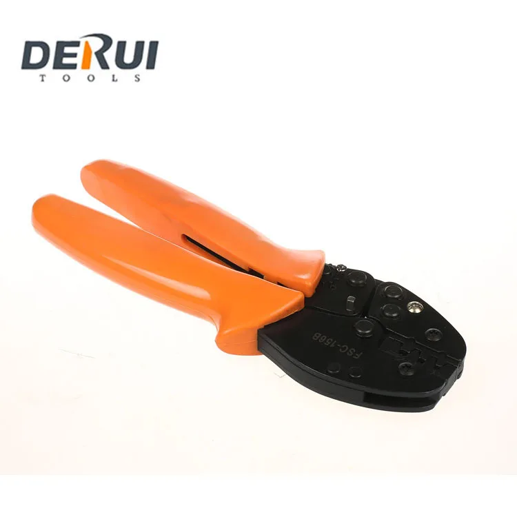 FSC-156B Electrician's Manual Non-Insulated Open Plug Type Connector Terminal Crimping Pliers