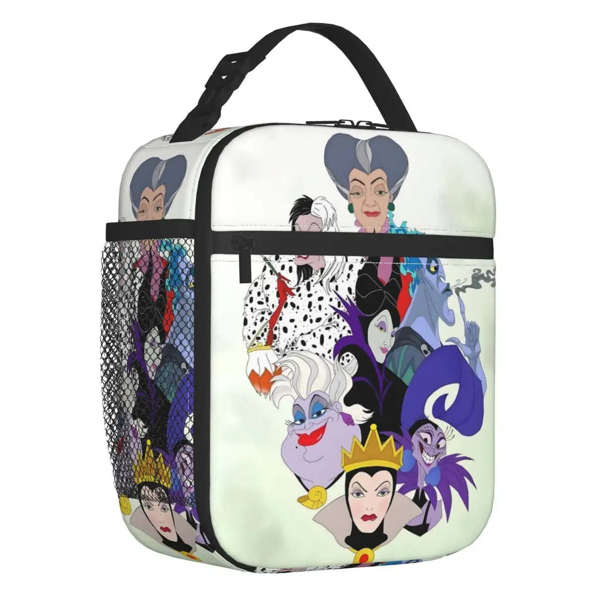 

Custom Villains Women Thermal Insulated Lunch Bag Malicious Queen Cute Animation Portable Lunch Tote for Picnic Storage Food Box