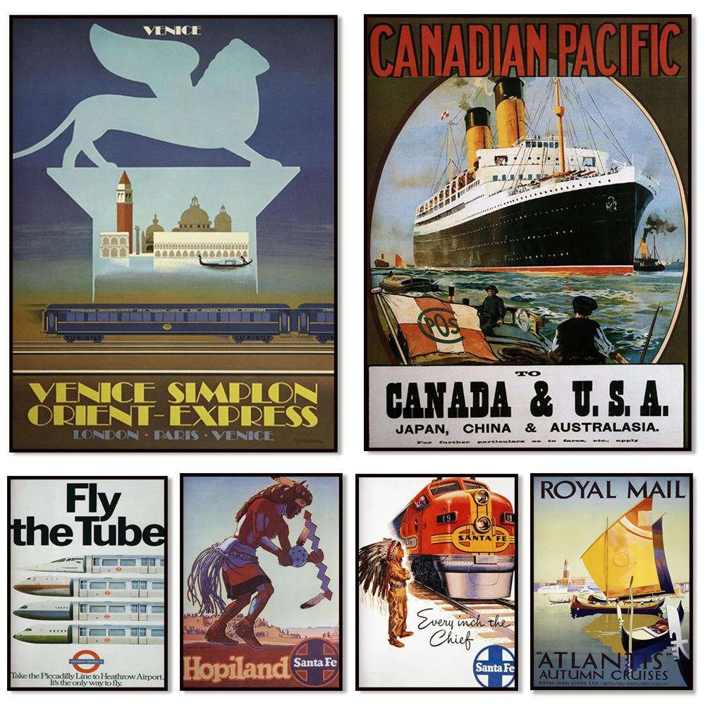 

Canadian Pacific To Canada & U.S.A Vintage Canada Travel Poster Art Print