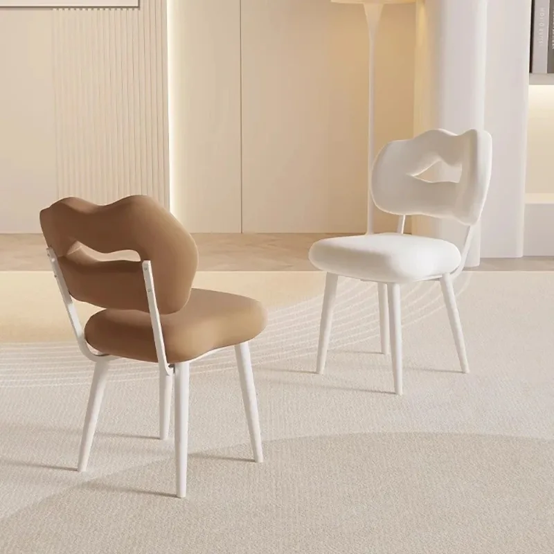 

Set Of 2 Modern Dining Chairs Comfortable Aesthetic Vanity Living Room Dining Chairs Dinner Design Chaises Home Furniture