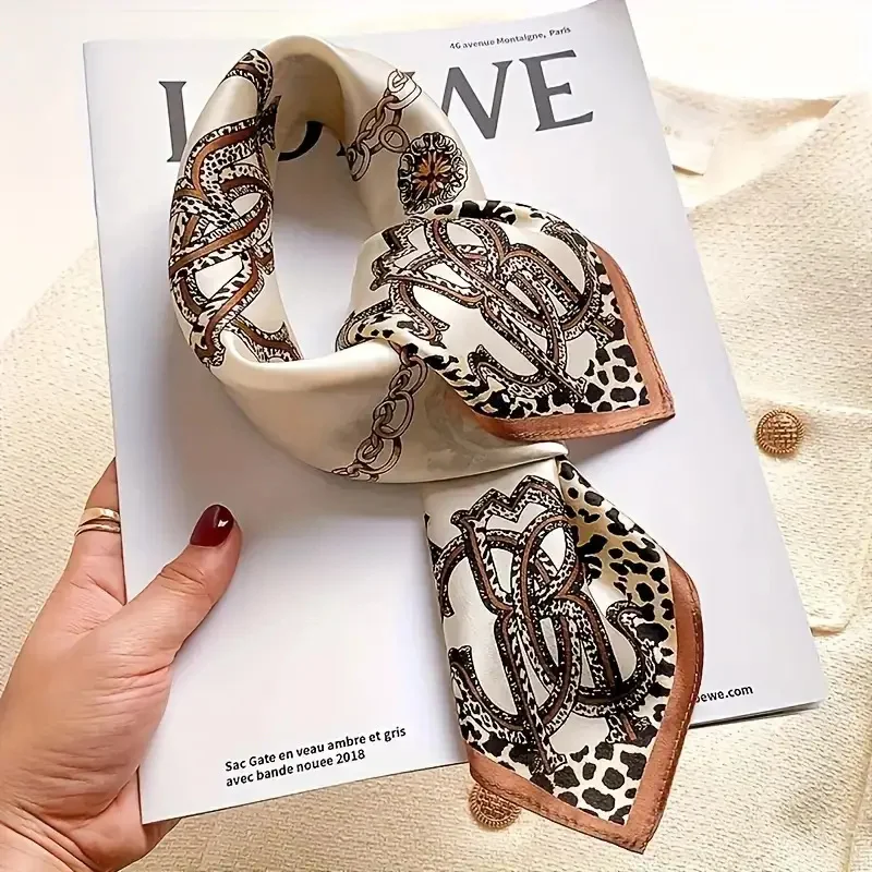 

100% шелковый шарф тутового шелкопряда, квадратный шарф 53 см в европейском дворцовом стиле с цветочным и золотым принтом, роскошный женский модный аксессуар, шелковый шарф