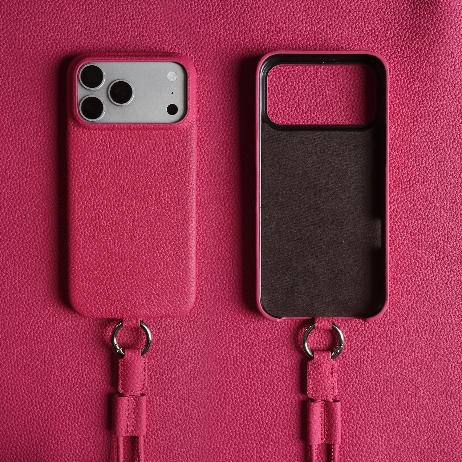 

With Lanyard Genuine Leather Case For iphone 13 14 15 16 17 Pro Max 17e 16e 12 Mini 11 Air Back Cover Phone Case Funda Coque