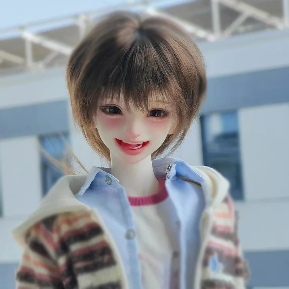 New 1/4 BJD Doll Head With Body No Face up Resin BJD Doll Smile Boy NudeDoll Ball Jointed Dolls Without Makeup 1/4 BJD Toys