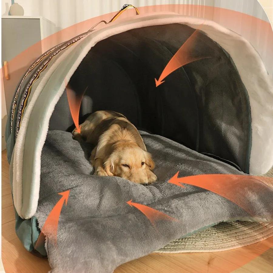 Top Cover Dog Bed Roof Big Size Extension Removable Mattress Jumbo Foldable Entrance Nest Dome Perros Indoor Dog Accessories