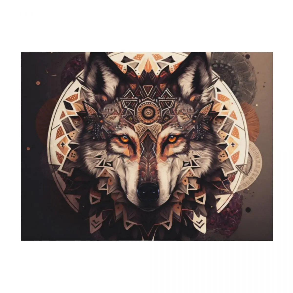 

Wolf #35 Throw Blanket Thermal Blankets For Sofas Flannel Fabric Luxury Designer Blankets