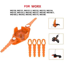 Cortacésped con 4 cuchillas de plástico, accesorios de repuesto para Worx WG150/WG151/WG151.5/WG152, 4 piezas
