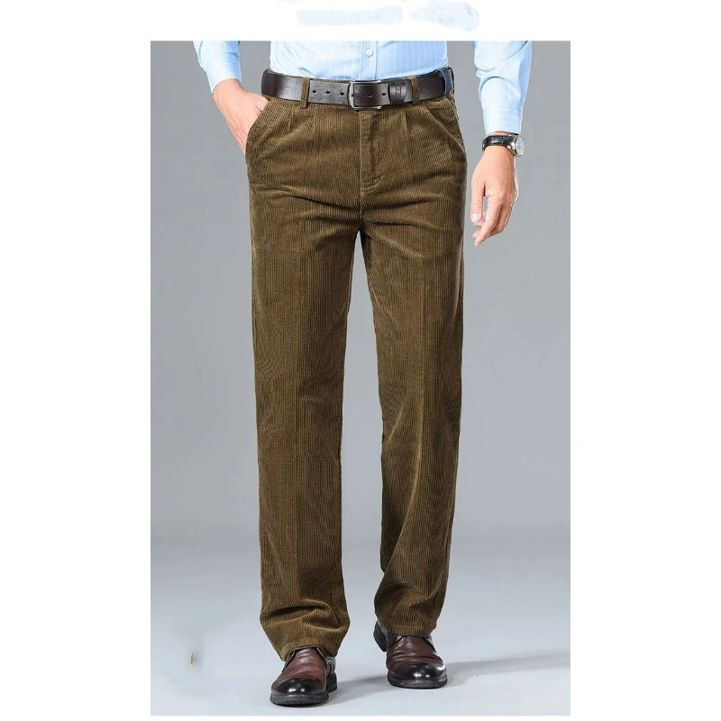 جديد الخشنة المخملية البوليستر القطن سروال قصير الرجال الخريف والشتاء سميكة المخملية فضفاضة عادية كل مباراة السراويل الساق المستقيمة