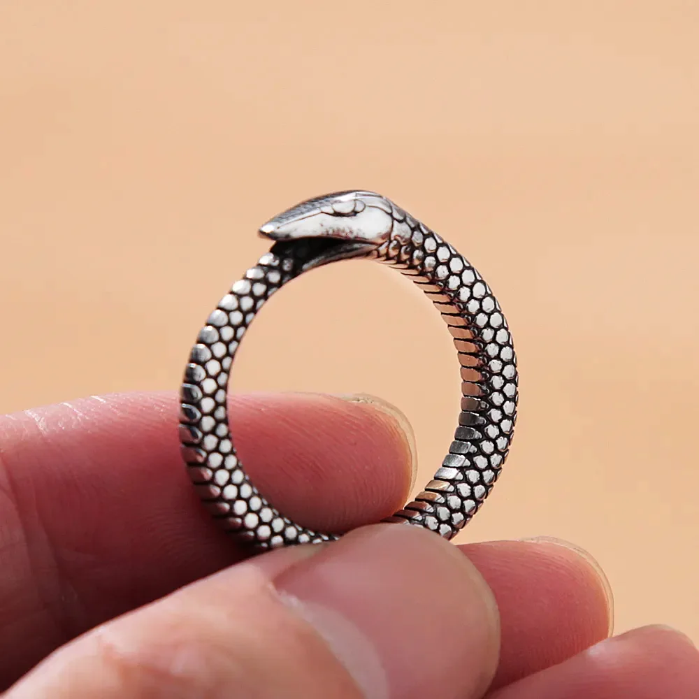 الفولاذ المقاوم للصدأ ثعبان خواتم للرجال والنساء ، Vintage مجوهرات الحيوان ، فاسق ، والأزياء بسيطة ، هدايا السائق ، دروبشيبينغ